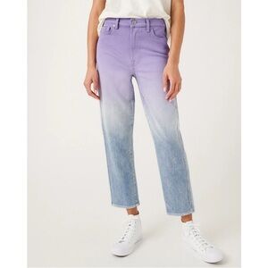 7 For All Mankind Purple Ombre High Rise Straight Leg Jeans, Women’s Size 32
